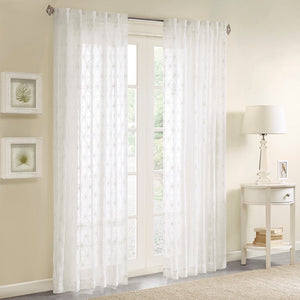 Madison Park Gemma Modern/Contemporary 100% Polyester Sheer Embroidered Window Panel MP40-1595