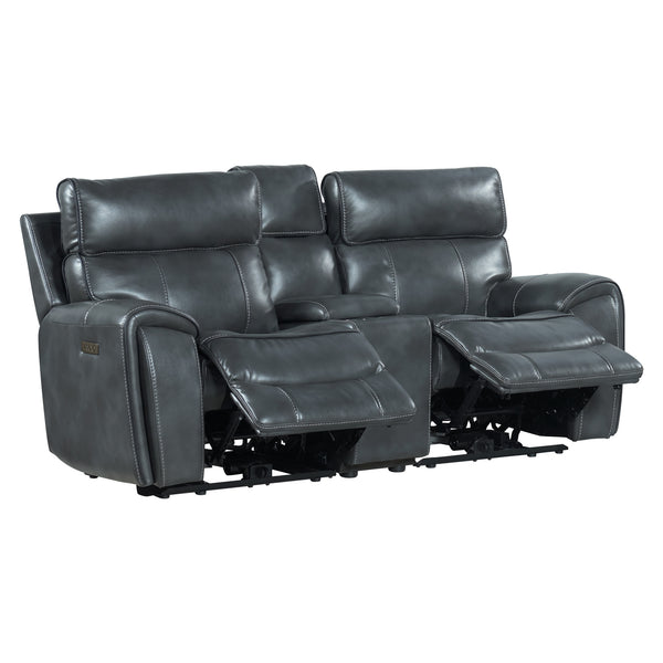 Intercon Summit Modern Dual-Power Loveseat | Bolero Slate SI-LS-268DPR-SLT-C SI-LS-268DPR-SLT-C