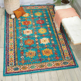 Nourison Vivid VIV09 Persian Handmade Tufted Indoor Area Rug Teal 8' x 10'6" 99446380166