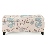 Breanna Contemporary Fabric Upholstered Storage Ottoman