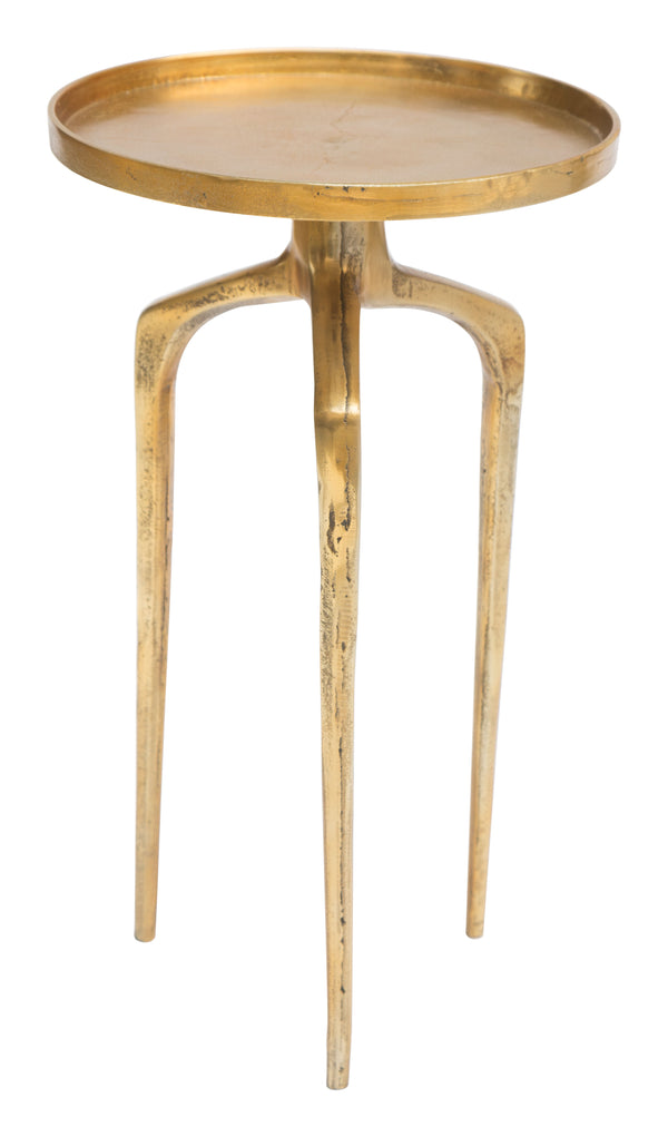 Zuo Modern Set Aluminum Modern Commercial Grade Accent Table Set Antique Gold Aluminum