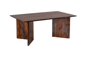 Porter Designs Cambria Solid Sheesham Wood Modern Coffee Table Gray 05-116-02-8400M-KIT