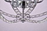 Bethel Chrome chandelier in Metal & Crystal