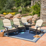 Malibu Outdoor Water-Resistant Adirondack Chair Cushions (Set of 4), Khaki