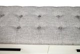 Nova Bench in Elegant Chalk White - Fully Assembled Mahogany with Tufted Cushion & Dovetail Drawers