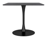 Zuo Modern Molly MDF, Steel Modern Commercial Grade Dining Table Black MDF, Steel