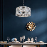 Bethel Chrome Chandelier in Metal & Crystal