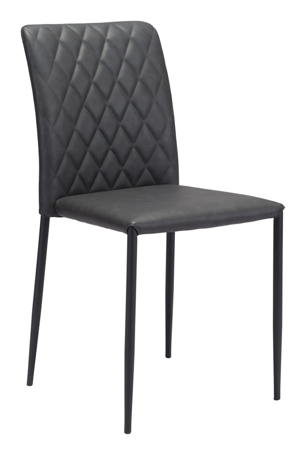 Zuo Modern Harve 100% Polyurethane, Plywood, Steel Modern Commercial Grade Dining Chair Set - Set of 2 Black 100% Polyurethane, Plywood, Steel