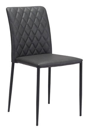 Zuo Modern Harve 100% Polyurethane, Plywood, Steel Modern Commercial Grade Dining Chair Set - Set of 2 Black 100% Polyurethane, Plywood, Steel