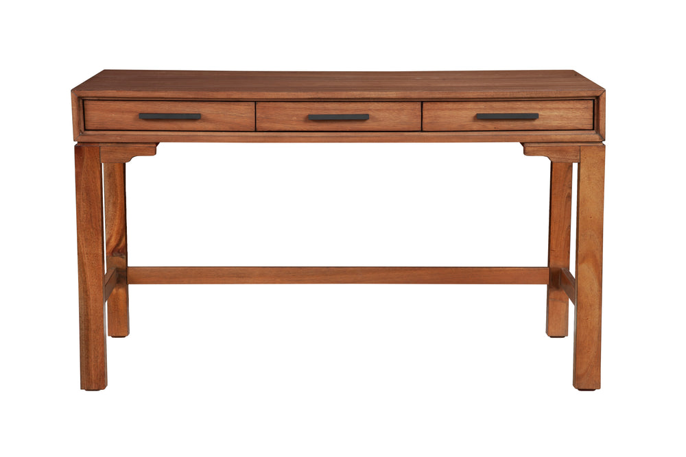 Nova Large Desk in Honey Maple - Elegant Mahogany Design with Dovetail Drawers & Smooth Glides