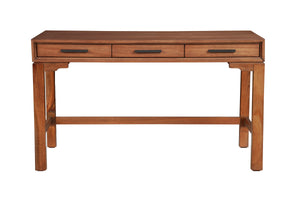 Nova Large Desk in Honey Maple - Elegant Mahogany Design with Dovetail Drawers & Smooth Glides