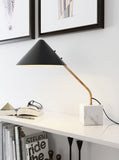 Zuo Modern Pike Steel, Marble Modern Commercial Grade Table Lamp Black, Brass, White Steel, Marble