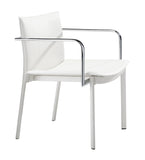 Zuo Modern Gekko 100% Polyurethane, Plywood, Steel Modern Commercial Grade Conference Chair Set - Set of 2 White, Chrome 100% Polyurethane, Plywood, Steel