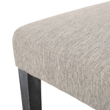 Kuna Contemporary Upholstered Dining Chair, Light Gray and Gray Noble House