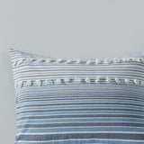Calum Modern/Contemporary 100% Cotton Clipped Comforter Set in Navy