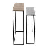 Sagebrook Home Contemporary Metal, Set of 2 -  32x29/35x33" Nested Side Tables, Gold/ 17657 Multi Aluminum