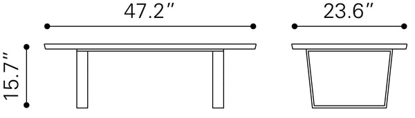 Zuo Modern Atlas Composite Stone, Stainless Steel Modern Commercial Grade Coffee Table White, Gold Composite Stone, Stainless Steel