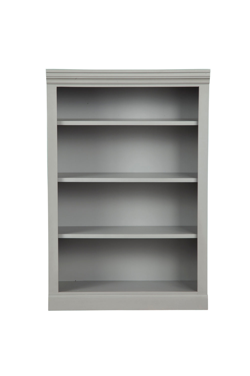 Edgar 48" Gray Bookcase with Adjustable Shelves - Durable Poplar & MDF, Perfect for Home Decor!