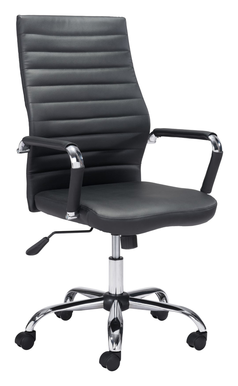 Zuo Modern Primero 100% Polyurethane, Plywood, Steel Modern Commercial Grade Office Chair Black, Silver 100% Polyurethane, Plywood, Steel