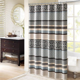 Princeton Traditional 100% Polyester Jacquard Shower Curtain