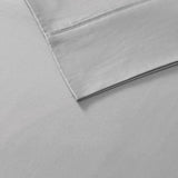 600 Thread Count Casual 100% Pima Cotton Sateen 7pcs Sheet Set in Light Grey