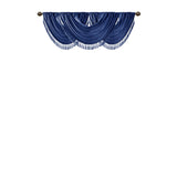 Madison Park Elena Traditional 100% Polyester Faux Silk Waterfall Embellished Valance MP41-7411