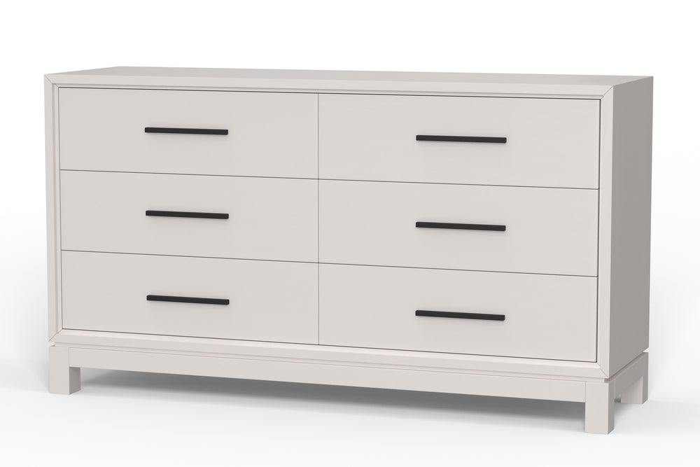 Nova Dresser in Chalk White - Luxurious Mahogany with Felt-Lined Drawers & Smooth Glides