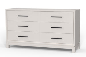 Nova Dresser in Chalk White - Luxurious Mahogany with Felt-Lined Drawers & Smooth Glides