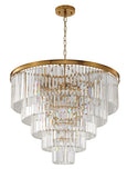 Bethel Gold Chandelier in Metal & Crystal