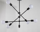 Bethel Matte Black Chandelier in Metal