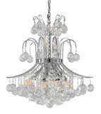 Bethel Chrome Chandelier in Metal & Crystal