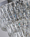 Bethel Chrome Chandelier in Metal & Crystal