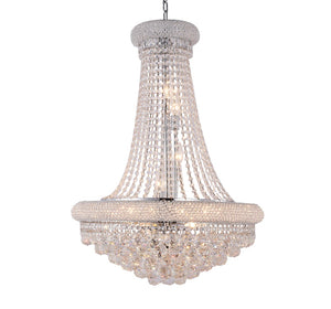 Bethel Chrome Chandelier in Metal & Crystal