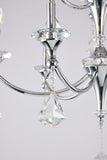 Bethel Chrome Chandelier in Iron & Crystal