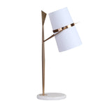 Bethel Gold Table Lamp in Metal & Marble