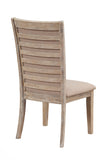 Alpine Furniture Chiclayo Set of 2 Slat Back Side Chairs 8470-02 Iron Brush Swiss Mocha Rubberwood Solids & Plywood 21 x 25 x 41