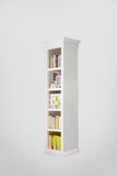 Halifax Bookshelf in semi-gloss paint with a smooth top coat. Solid Mahogany, Composite wood