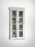 Halifax Double Vitrine in semi-gloss paint with a smooth top coat. Solid Mahogany, Composite wood, Glass