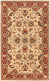 Caesar CAE-1001 Traditional Wool Rug CAE1001-58 Camel, Burnt Orange, Dark Brown, Clay, Olive, Charcoal 100% Wool 5' x 8'