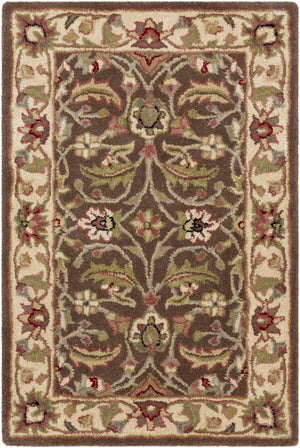 Caesar CAE-1003 Traditional Wool Rug CAE1003-912 Dark Brown, Sage, Bright Red, Blush, Mauve, Black, Garnet, Medium Gray, Olive 100% Wool 9' x 12'