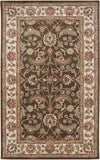 Caesar CAE-1003 Traditional Wool Rug CAE1003-58 Dark Brown, Sage, Bright Red, Blush, Mauve, Black, Garnet, Medium Gray, Olive 100% Wool 5' x 8'