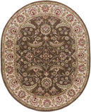 Caesar CAE-1003 Traditional Wool Rug CAE1003-810OV Dark Brown, Sage, Bright Red, Blush, Mauve, Black, Garnet, Medium Gray, Olive 100% Wool 8' x 10' Oval