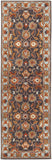 Caesar CAE-1004 Traditional Wool Rug CAE1004-312 Charcoal, Camel, Pale Blue, Medium Gray, Khaki, Cream, Peach 100% Wool 3' x 12'