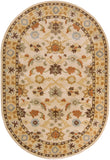 Caesar CAE-1010 Traditional Wool Rug CAE1010-69OV Khaki, Tan, Dark Brown, Light Gray, Medium Gray, Burnt Orange, Olive, Camel, Taupe 100% Wool 6' x 9' Oval