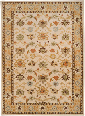 Caesar CAE-1010 Traditional Wool Rug CAE1010-811 Khaki, Tan, Dark Brown, Light Gray, Medium Gray, Burnt Orange, Olive, Camel, Taupe 100% Wool 8' x 11'