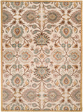 Caesar CAE-1012 Traditional Wool Rug CAE1012-811 Medium Gray, Beige, Camel, Dark Brown, Taupe, Charcoal 100% Wool 8' x 11'