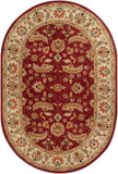 Caesar CAE-1022 Traditional Wool Rug CAE1022-69OV Dark Red, Cream, Burnt Orange, Ivory, Charcoal, Dark Brown, Moss, Black, Blush, Tan 100% Wool 6' x 9' Oval