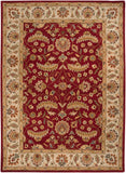 Caesar CAE-1022 Traditional Wool Rug CAE1022-811 Dark Red, Cream, Burnt Orange, Ivory, Charcoal, Dark Brown, Moss, Black, Blush, Tan 100% Wool 8' x 11'