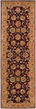 Caesar CAE-1024 Traditional Wool Rug CAE1024-312 Burgundy, Khaki, Dark Red, Camel, Black, Charcoal, Tan 100% Wool 3' x 12'