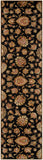 Caesar CAE-1027 Traditional Wool Rug CAE1027-268 Black, Beige, Dark Brown, Khaki, Tan, Camel, Taupe, Dark Red, Medium Gray, Clay 100% Wool 2'6" x 8'